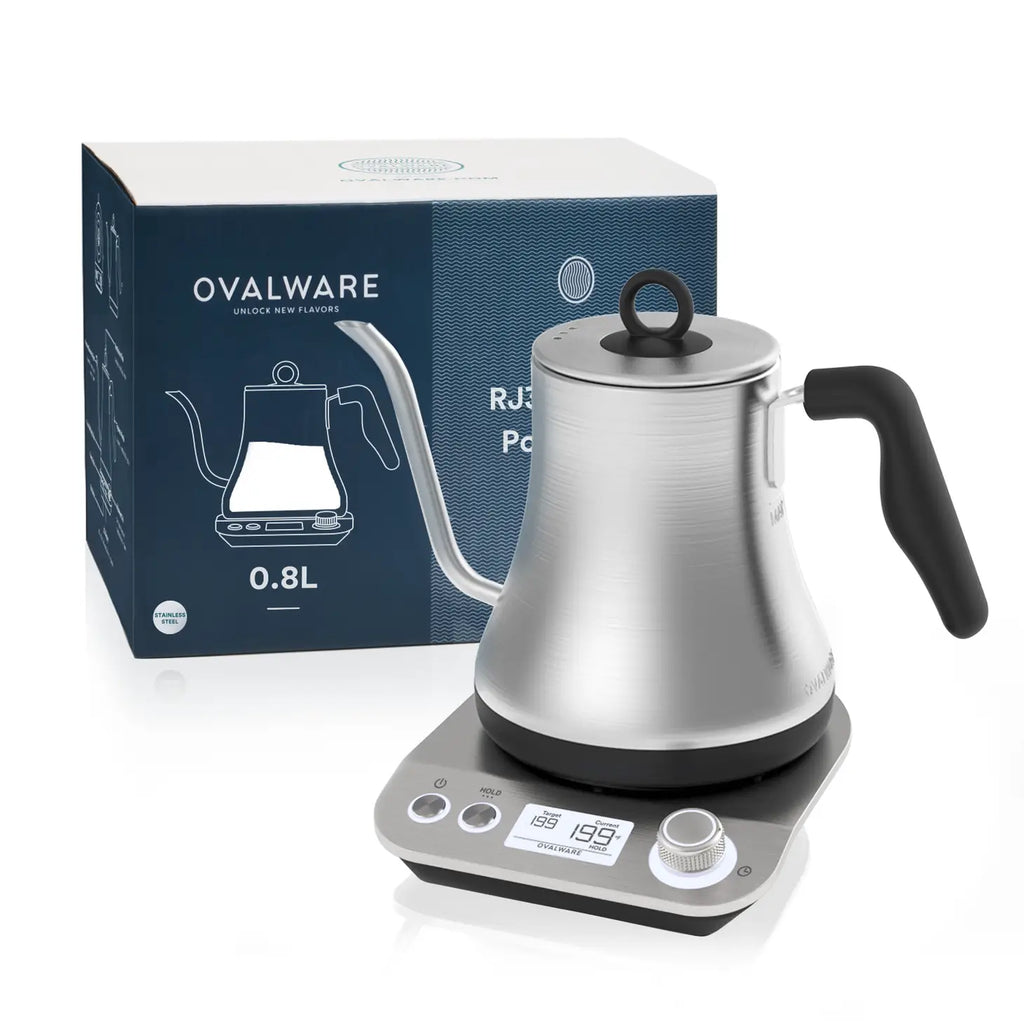 Electric Pour Over Kettle from Ovalware Silver