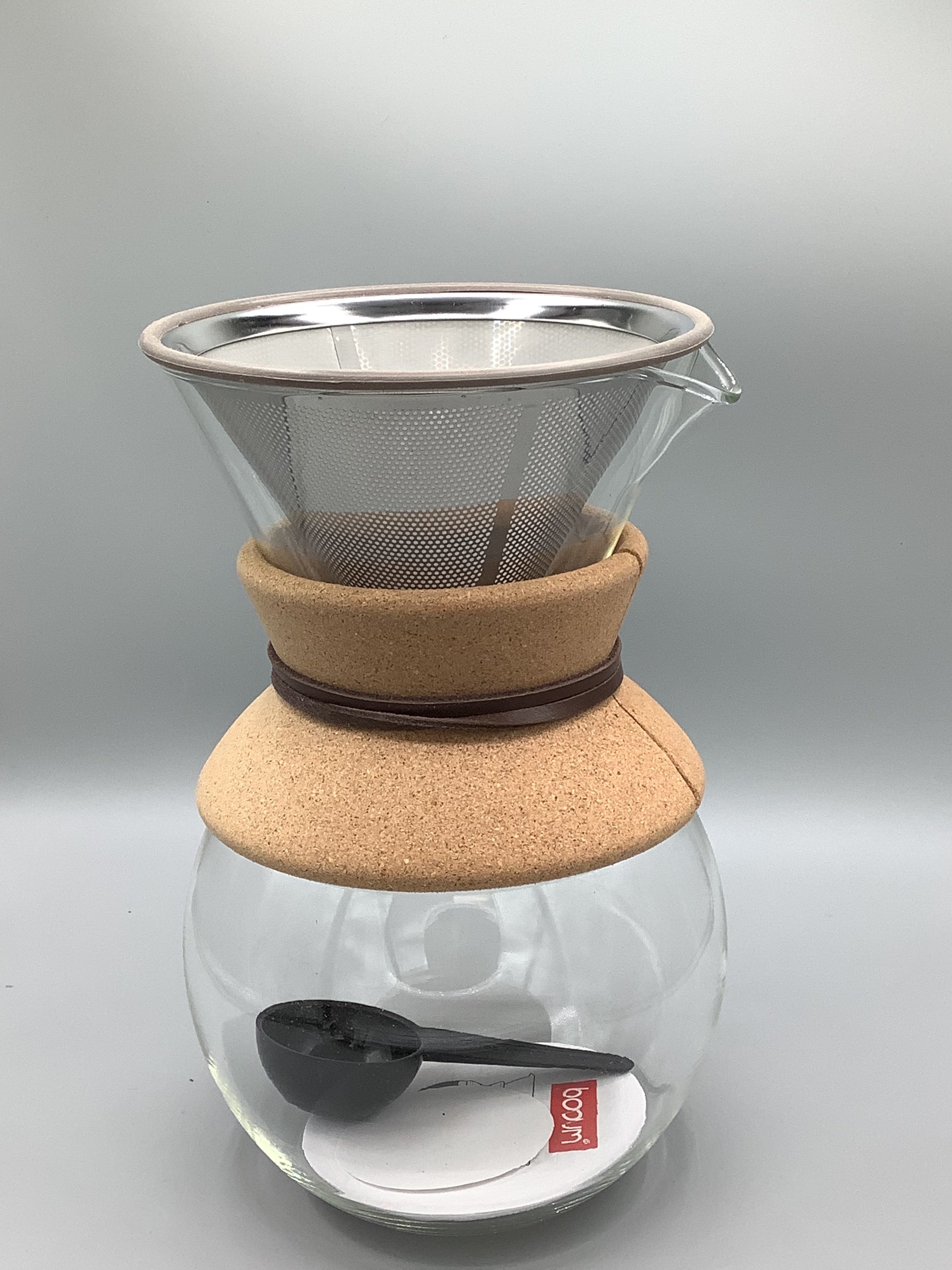 Bodum Pour Over Coffee Maker 8 Cup, Double Wall Cork